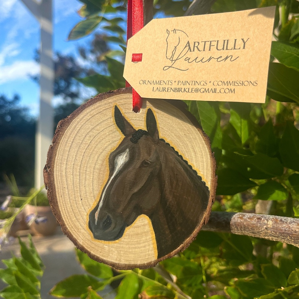 Custom Hand-Painted Horse Ornament Commissions